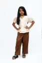 Elegant Puff Sleeve Top & Trousers Set