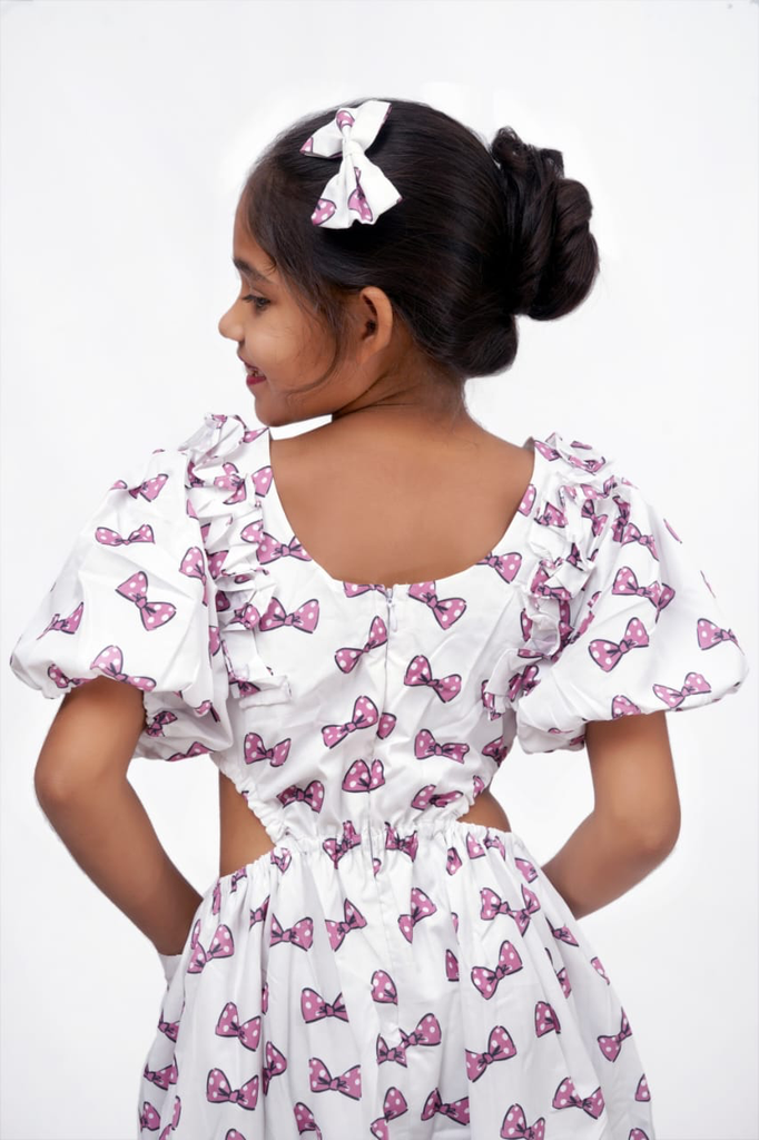 Hair Clips-Bow Print