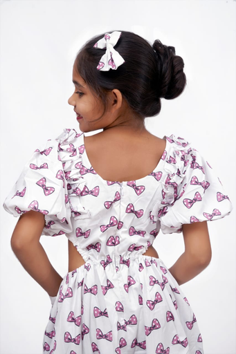 Hair Clips-Bow Print