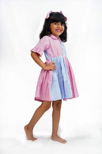 Hair Clips-Striped Cotton